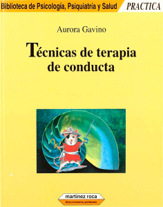 tecnicas terapia conducta aurora gavino