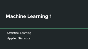 Statistical Learning