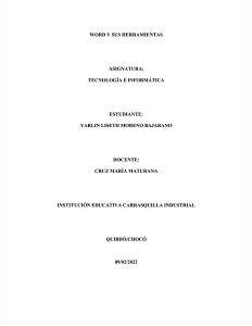 Word y sus herramientas: Guía para estudiantes