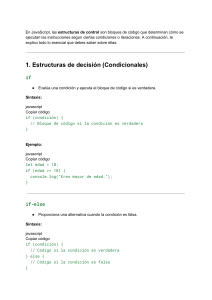 Estructuras de Control en JavaScript: Guía Completa