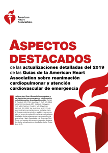 Aspectos de actualizacion para RCP. AHA 2019