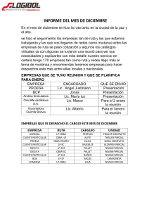 INFORME DEL MES DE NOVIEMBRE