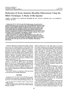 LUXACIÓN DE HOMBRO TÉCNICA DE MILCH