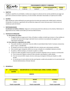 Procedimiento Crédito y Cobranza: Guía Detallada