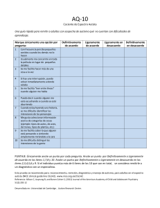 Cuestionario AQ-10 para la detección de autismo en adultos