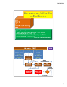 Herramientas y Filosofías de Planificación: MRP, ERP, JIT