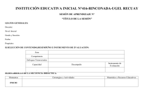 Plantilla de Plan de Lección para Educación Infantil