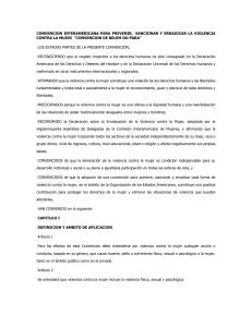 Convención de Belém do Pará: Violencia contra la Mujer