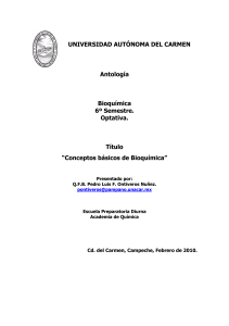 Antología de Bioquímica: Conceptos Básicos