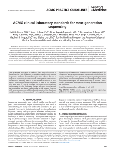 ACMG Lab Standards Next Generation Sequencing Sept2013