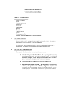 Informe Psicológico - Modelo de informe 