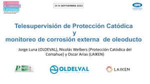 Telesupervisión de Protección Catódica y Monitoreo de Corrosión