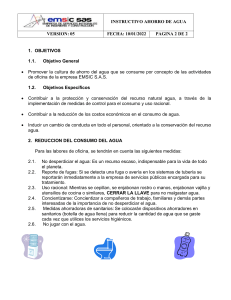 Instructivo ahorro del agua