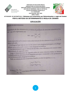 CUADERNILLO DE ACTIVIDADES DE SISTEMAS DE ECUACIONES POR DETERMINANTES O CRAMER 2023-2024.docx