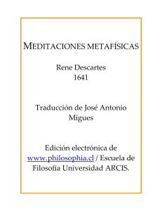 Meditaciones Metafisicas (Rene Descartes 1641)