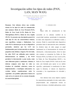 Tipos de Redes: PAN, LAN, MAN, WAN - Informe Técnico