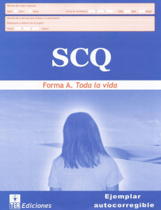 Cuadernillo Forma A Cuestionario (SCQ) (Tea Ed.) (Form. Alt.)