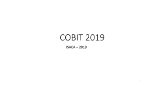 COBIT 2019: Gobierno y Gestión de TI