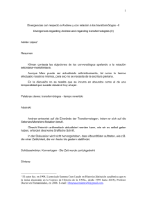 199. Divergences regarding Andrew and regarding transformologists (II) – 199. Divergencias con respecto a Andrew y con relación a los transformólogos –II