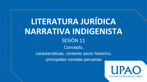 Narrativa Indigenista Peruana: Literatura Jurídica