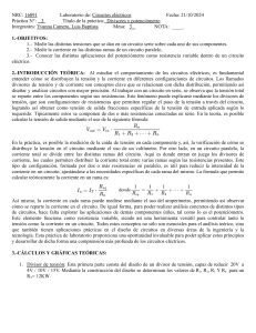 INFORME LABORATORIO CIRCUITOS (DIVISORES DE TENSION Y CORRIENTE)