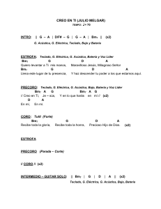 Creo en Ti (Julio Melgar) - Chord Chart