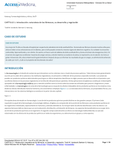 CAPÍTULO 1  Introducción  naturaleza de los fármacos, su desarrollo y regulación. katzung