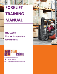 Forklift Training Manual: Licence to Operate a Forklift Truck