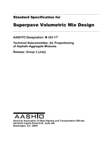 Superpave Volumetric Mix Design Standard Specification