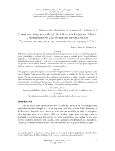 Bordali.  El régimen de responsabilidad disciplinaria de los jueces chilenos