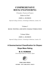 Pergamon Geomechanical classification for slopes