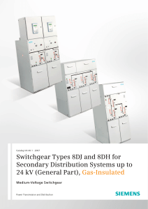 Siemens Switchgear 8DJ & 8DH Catalog