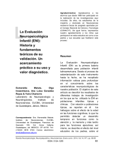 L La Evaluacion Neuropsicologica Infanti