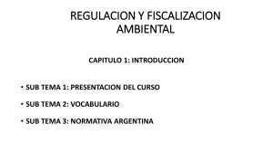 Regulación y Fiscalización Ambiental: Introducción al Curso