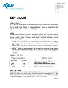 KEY LIMON FICHA TECNICA