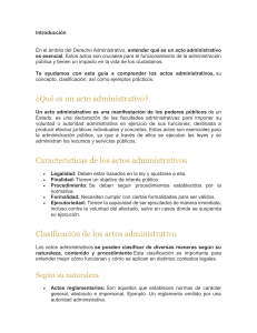 Actos Administrativos: Concepto, Clasificación y Ejemplos