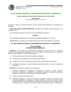 Ley del Sistema Nacional de Información Estadística y Geográfica