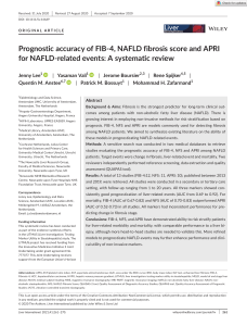 Liver International - 2020 - Lee - Prognostic accuracy of FIB‐4  NAFLD fibrosis score and APRI for NAFLD‐related events  A