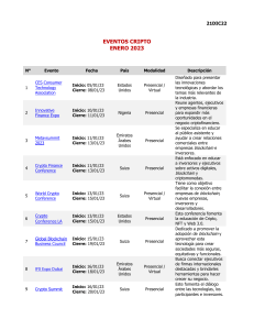 Eventos Cripto Enero 2023