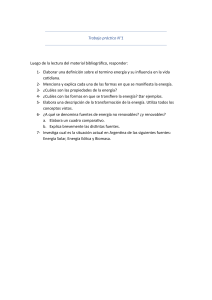 Trabajo Práctico de Energía: Definiciones, Fuentes, Argentina