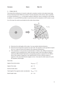 FDM Heat Transfer Exam Question: Electric Cable Insulation