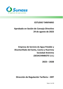 Estudio tarifario EPS SEDACHIMBOTE S. A. 2023-2028