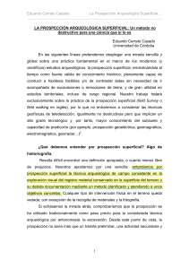 Cerrato 2010 La Prospeccion Arqueologica Superficial- Un metodo no destructivo para una ciencia que si lo es-