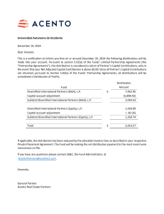 2024-12-19 Distribution Notice from Diversified International Partners (Debt), LP Universidad Autonoma de Occidente Universidad Autonoma de Occidente Diversified International Partners (Debt), LP