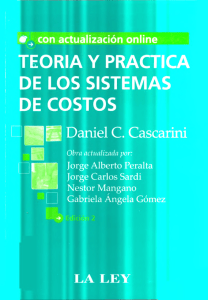 Teorías y practicas de los sistemas de costos - Daniel C Cascarini