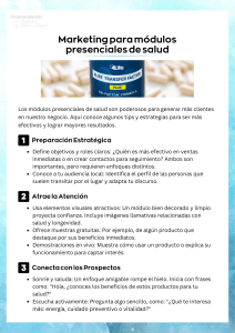 Marketing para módulos presenciales de salud