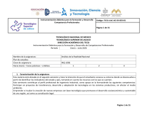 Análisis de la Realidad Nacional: Instrumentación Didáctica