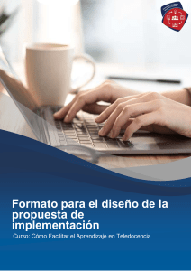 Formato para el diseño de la porpuesta de implementacion