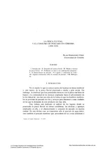 LA PESCA FLUVIAL Y EL CONSUMO DE PESCADO EN CORDOBA (1450-1525)