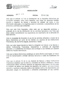 26-5-RES-641-10 la Resolución N° 641.10, relativa a las Normas que Regulan el uso de los Servicios de la Banca Electrónica